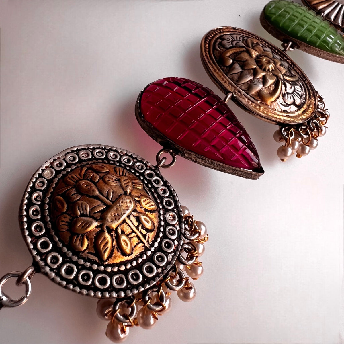 RITHANA BIJOUX PREMIUM AND EXCLUSIVE HAND HAMMERED HANDMADE CHOKER WITH EARRINGS CH101