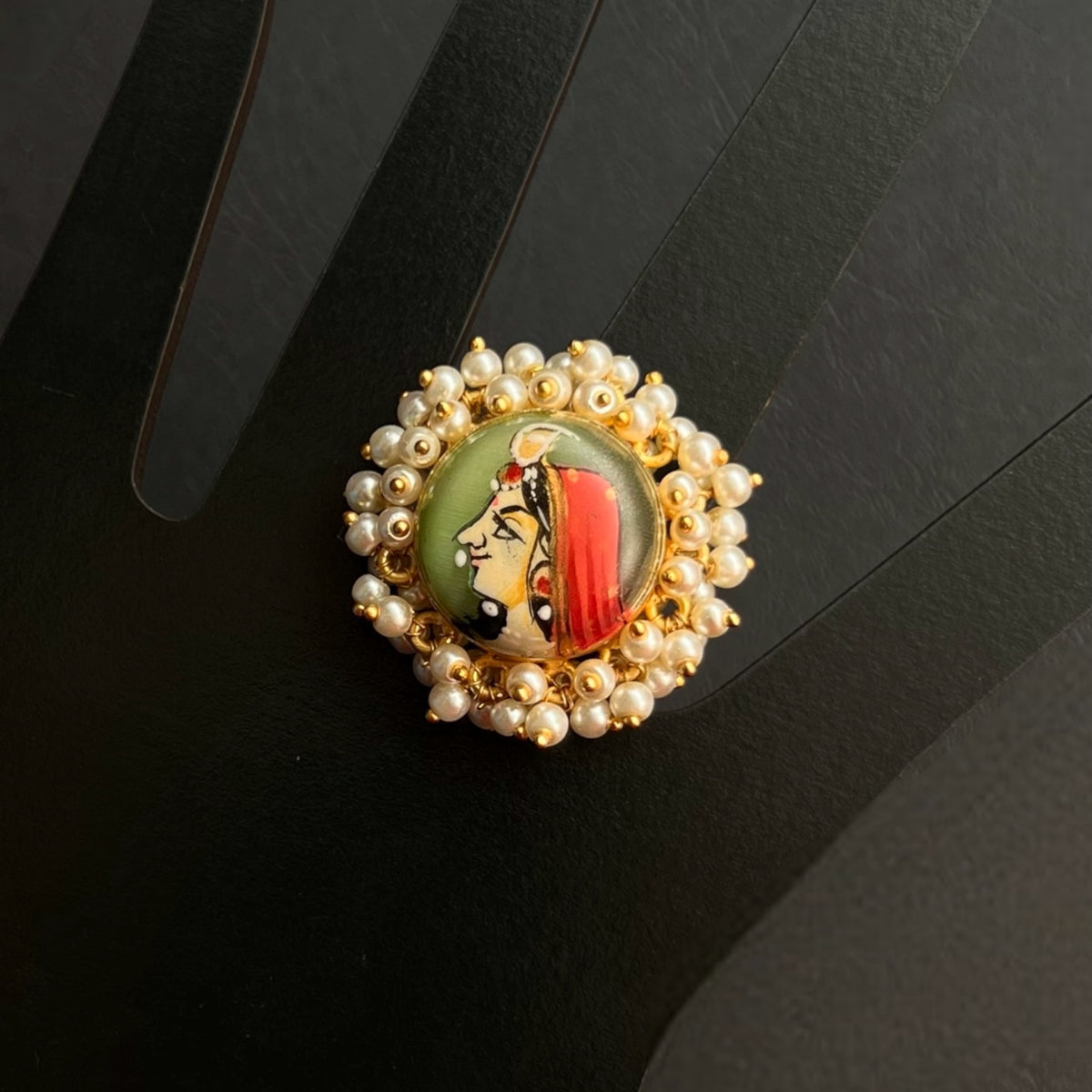 MUMTAJITHA GOLD TONED PREMIUM HANDMADE RING R38