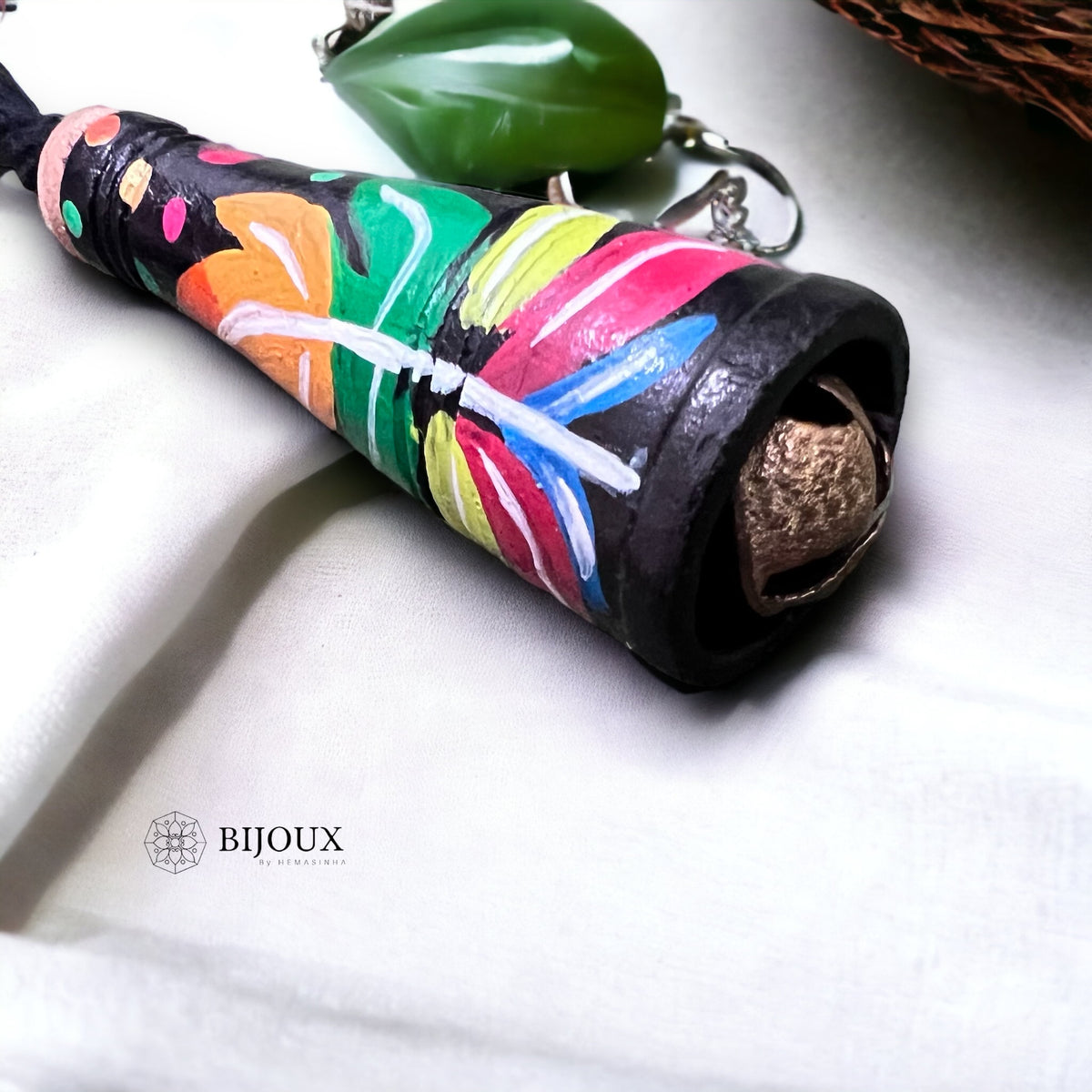 SODA SNUGGLE TERRACOTTA PENDANT WITH BLACK ROPE TR15