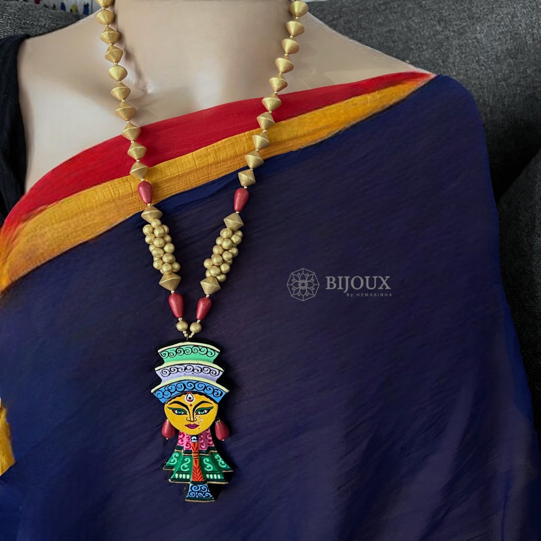 HERA TERRACOTTA NECKLACE WITH EARRINGS TR05