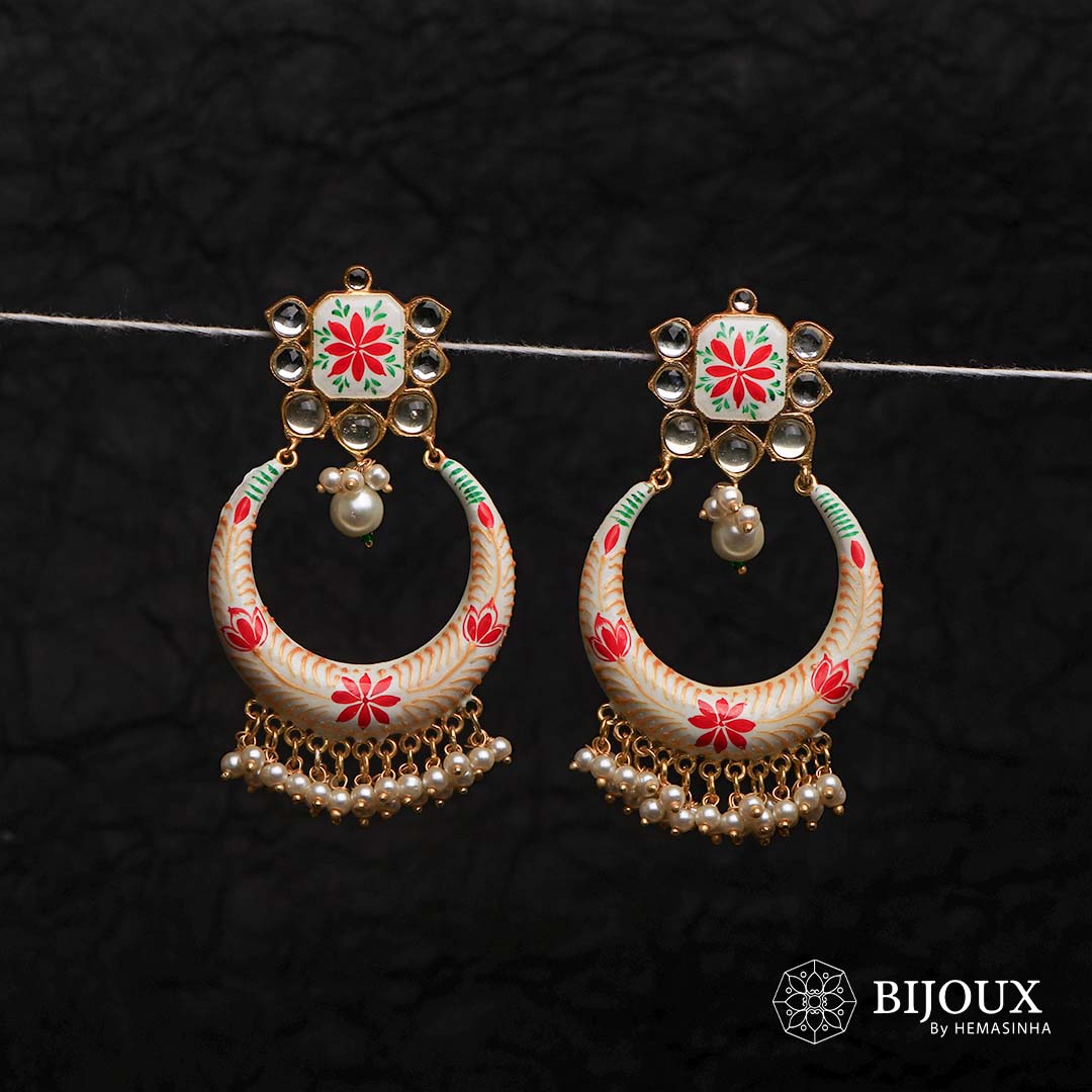 ORINLA GOLD TONE HANDMADE EARRINGS/DANGLER ER605