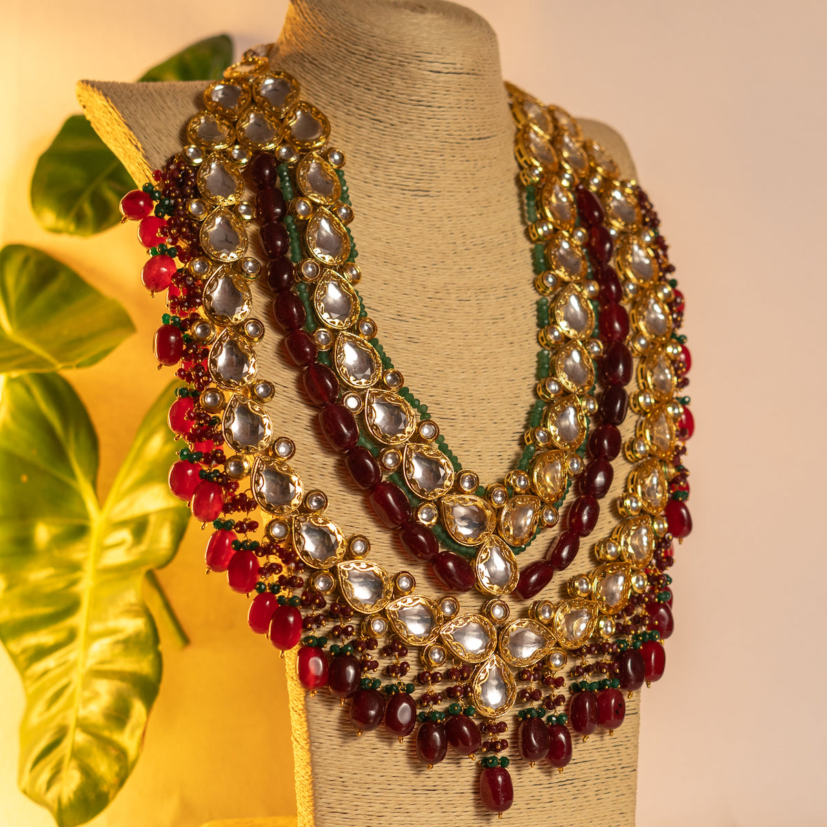 VASUNDHRA HANDMADE BRIDAL BIJOUX PREMIUM BEADS KUNDAN BRIDAL MALA ML122