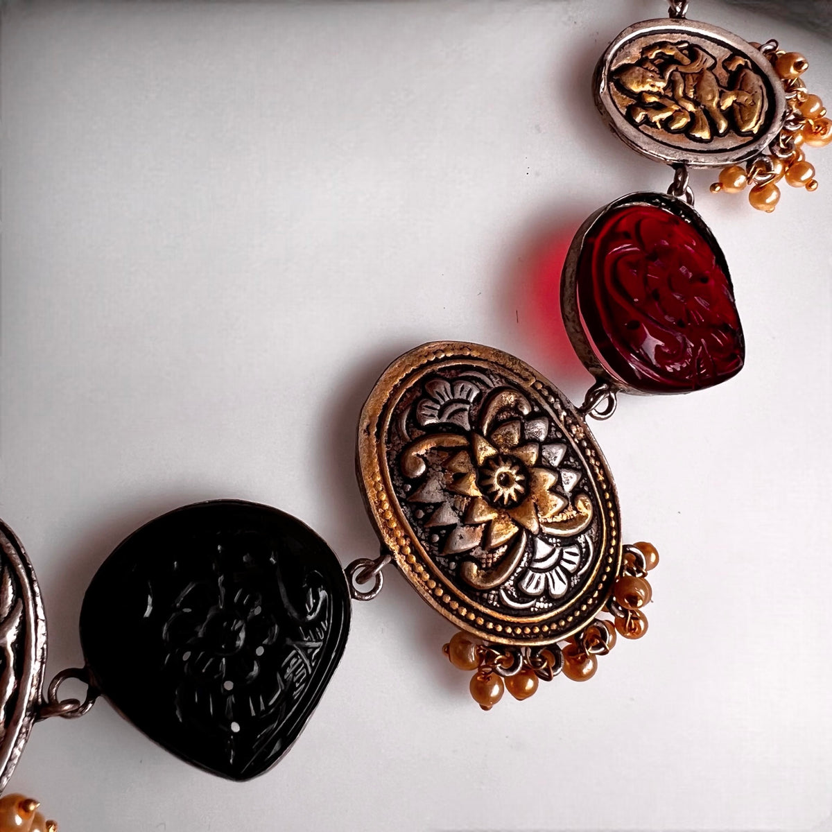 RITHANA BIJOUX PREMIUM AND EXCLUSIVE HAND HAMMERED HANDMADE CHOKER WITH EARRINGS CH101