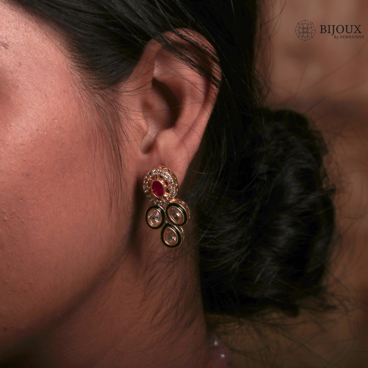 EDEN BIJOUX PREMIUM AND EXCLUSIVE MONALISA HANDMADE CHOKER WITH EARRINGS CH212