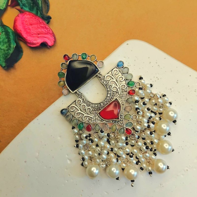 DHIYA SEMI HANDMADE OXIDIZED DANGLER EARRING ER387