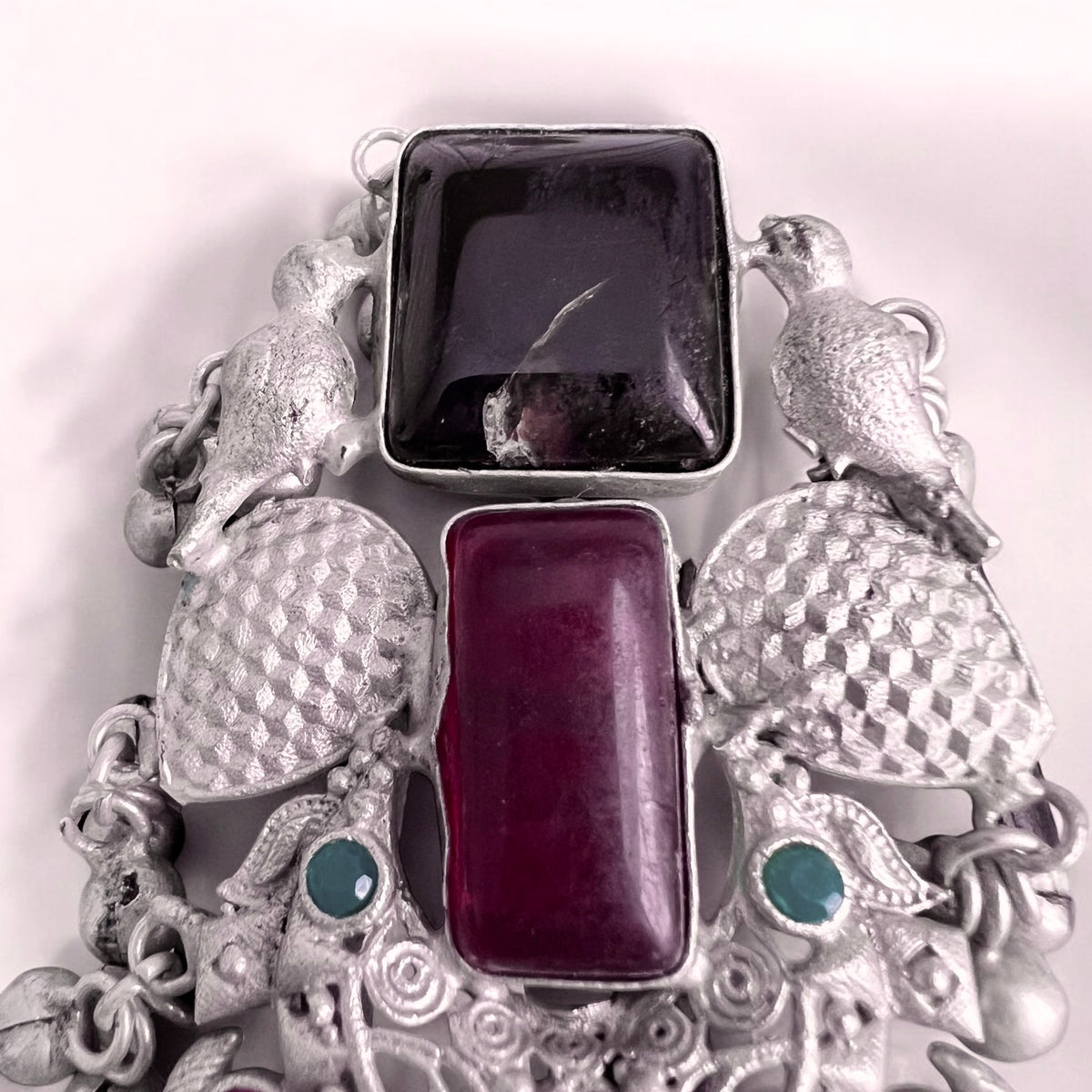 LUCIA PREMIUM HANDMADE NATURAL STONES SILVER POLISH RING R57