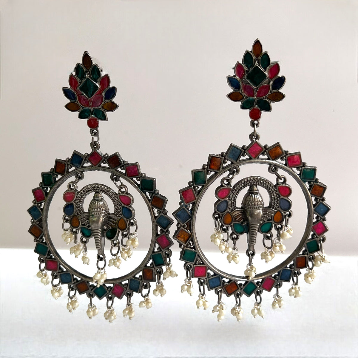 SHIREEN AFGHANI MEENA RAW AND RUSTIC AND VINTAGE LOOP EARRING AF48
