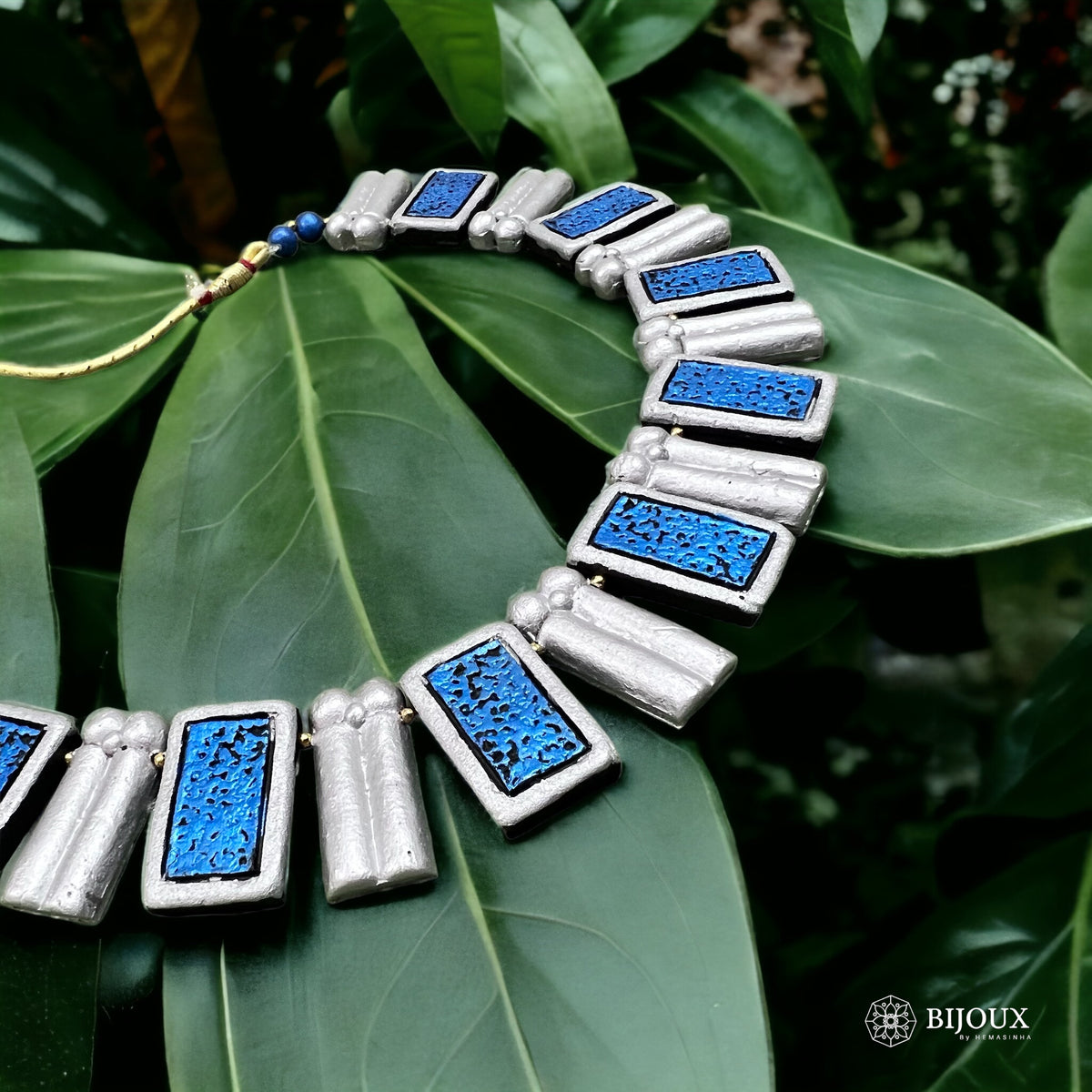 RECTELLA TERRACOTTA HANDMADE NECKLACE WITH EARRINGS TR18