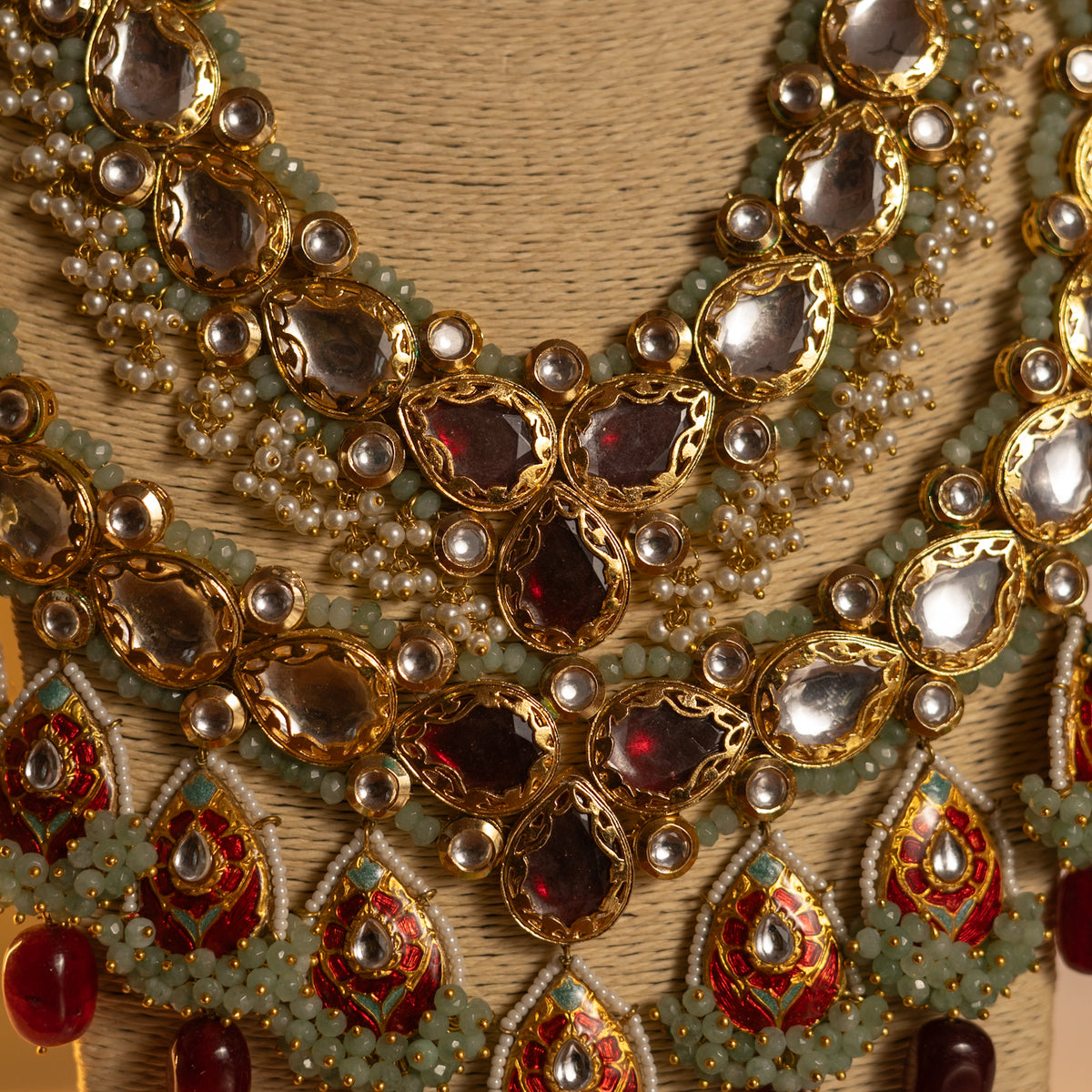 SANYOGITA BRIDAL BIJOUX PREMIUM HANDMADE LAC KUNDAN BRIDAL MALA ML121