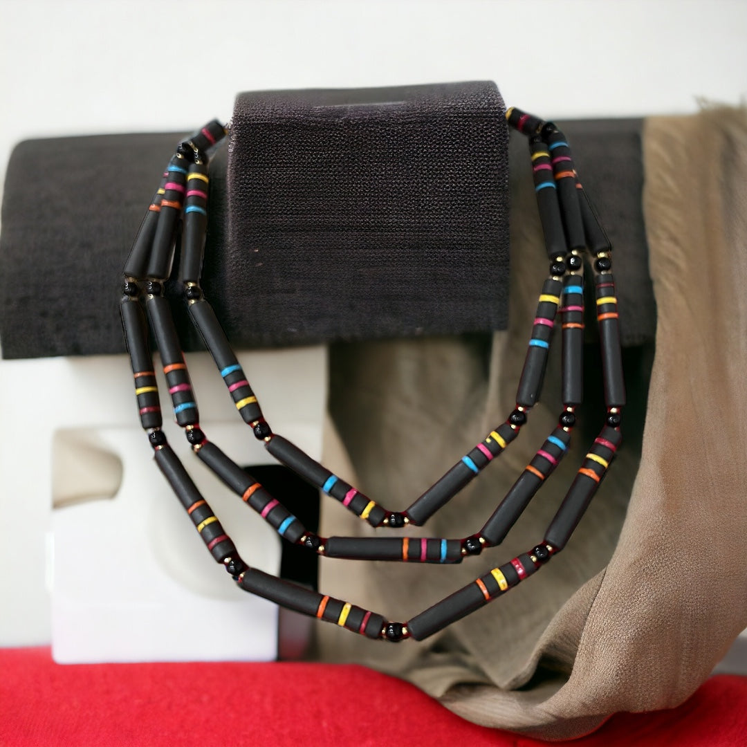 BRANCH BLISS TERRACOTTA NECKLACE WITH EARRING TR33