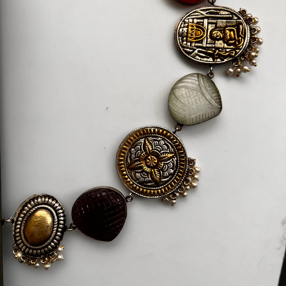 RITHANA BIJOUX PREMIUM AND EXCLUSIVE HAND HAMMERED HANDMADE CHOKER WITH EARRINGS CH101