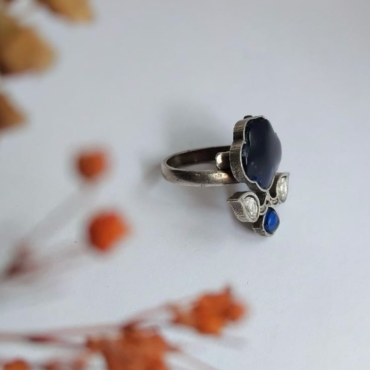 DIANA FAUX SILVER PREMIUM POLISH RING R99