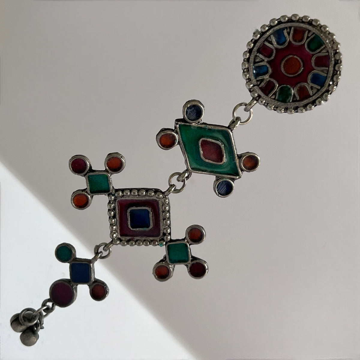 RASHMIKA AFGHANI MEENA RAW AND RUSTIC AND VINTAGE EARRING AF46