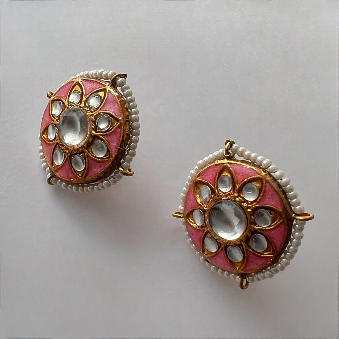 JADE ONEX BEADS LAC AND KUNDAN BIJOUX PREMIUM AND EXCLUSIVE HANDMADE CHOKER WITH EARRINGS CH397