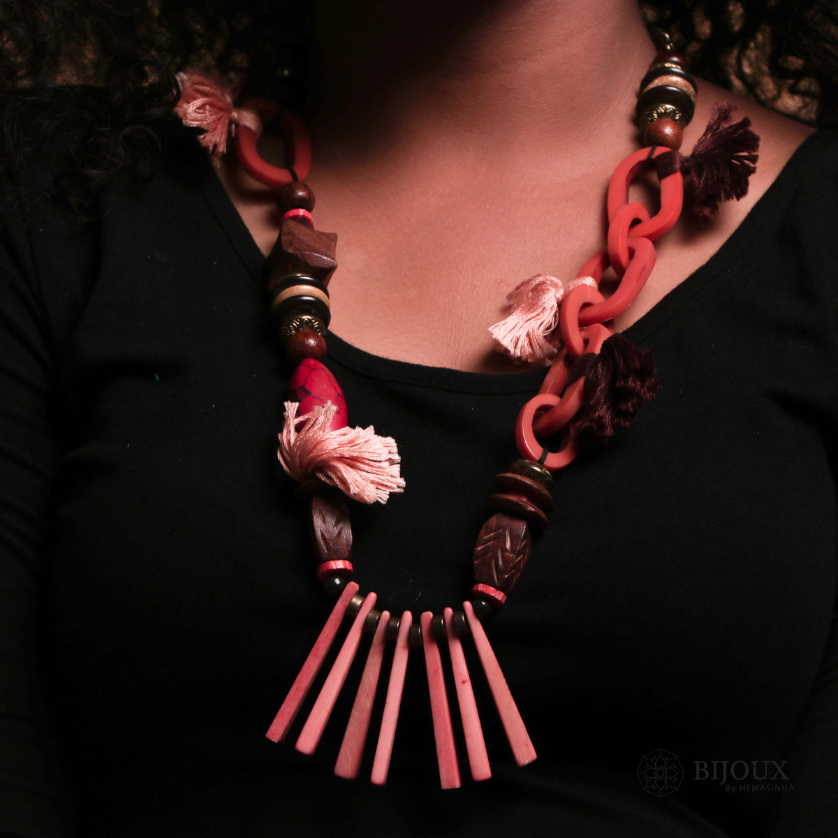 MULTI FABRIC AND BEADS HANDMADE AND HANDSTICHED NECKLACE/CHOKERS FROM NL149-NL163