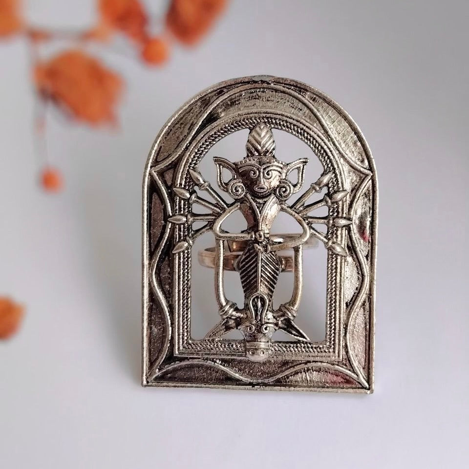 RISHABA TEMPLE OXIDIZED FINISH  RING R88