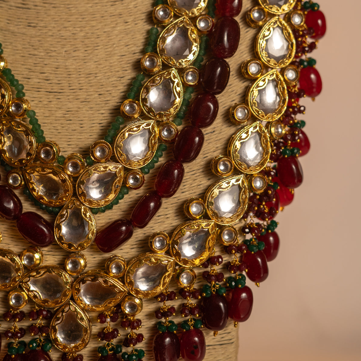 VASUNDHRA HANDMADE BRIDAL BIJOUX PREMIUM BEADS KUNDAN BRIDAL MALA ML122