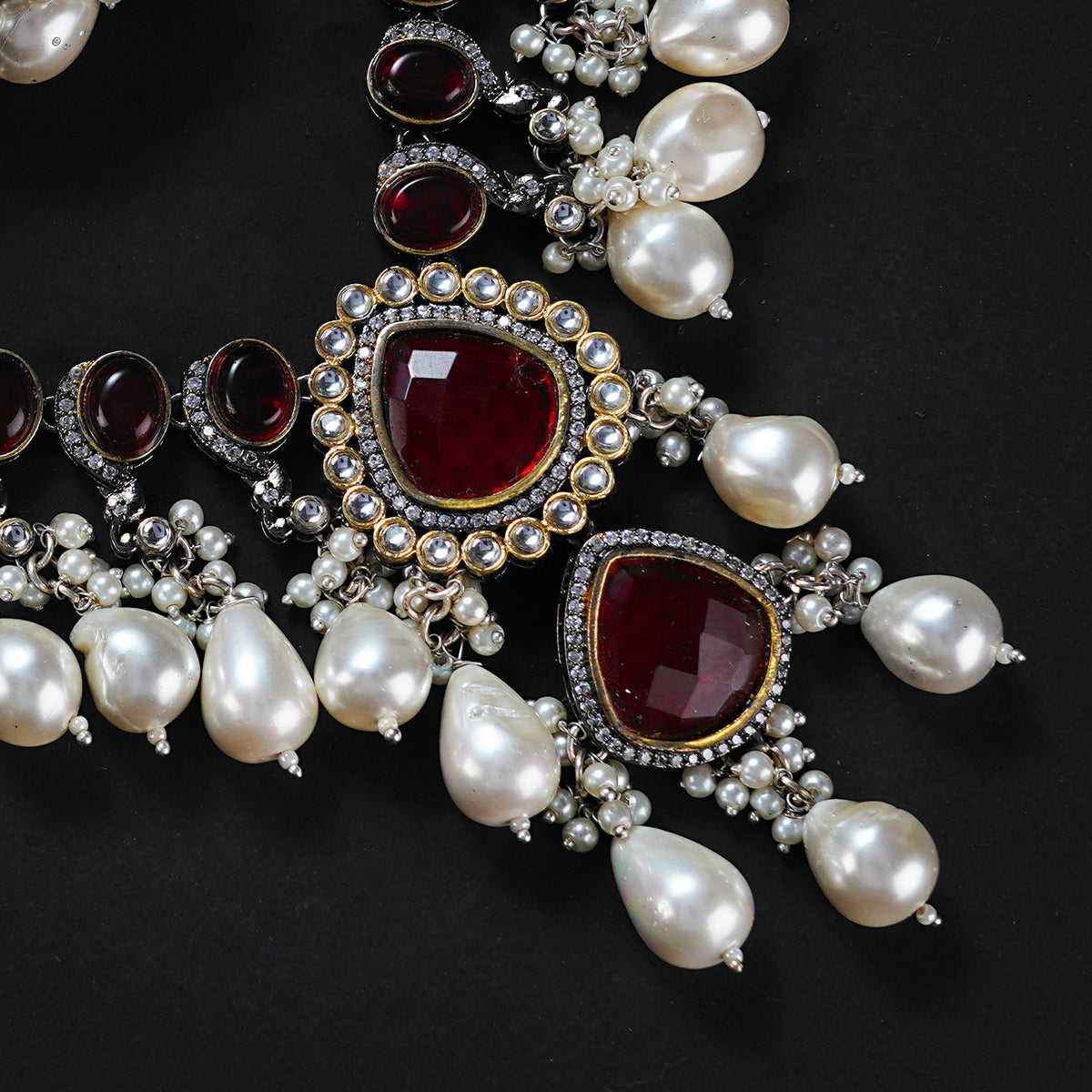 ANIKY AMARPALI INSPIRED VICTORIAN SEMI HANDMADE BRIDAL NECKLACE NL108