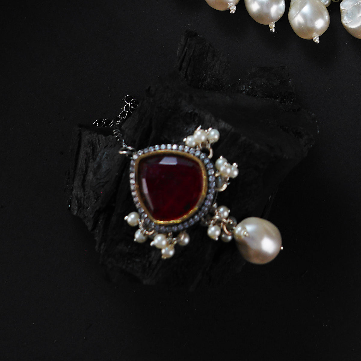 ANIKY AMARPALI INSPIRED VICTORIAN SEMI HANDMADE BRIDAL NECKLACE NL108