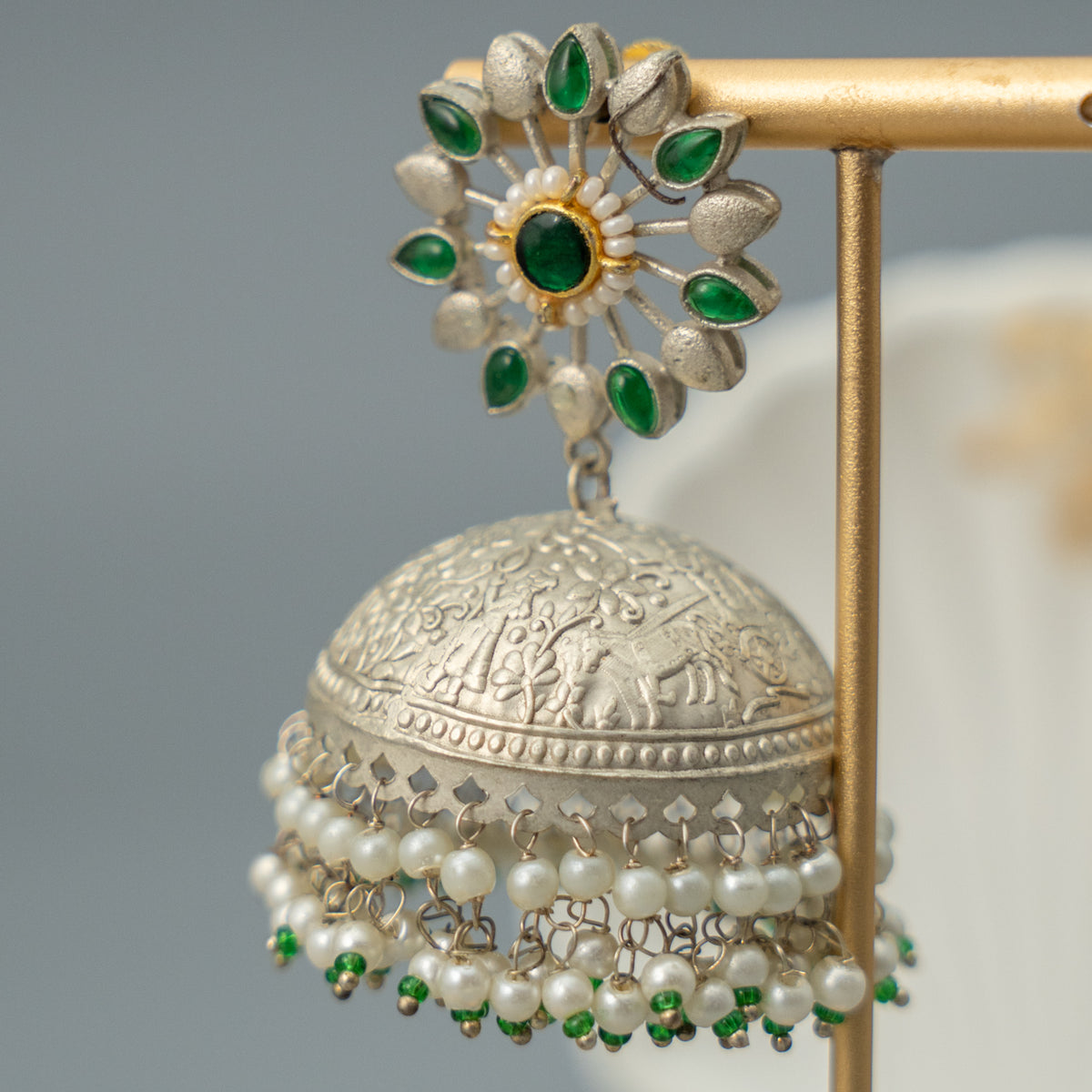 ALISHA SEMI HANDMADE PREMIUM JHUMKAS/EARRINGS ER920