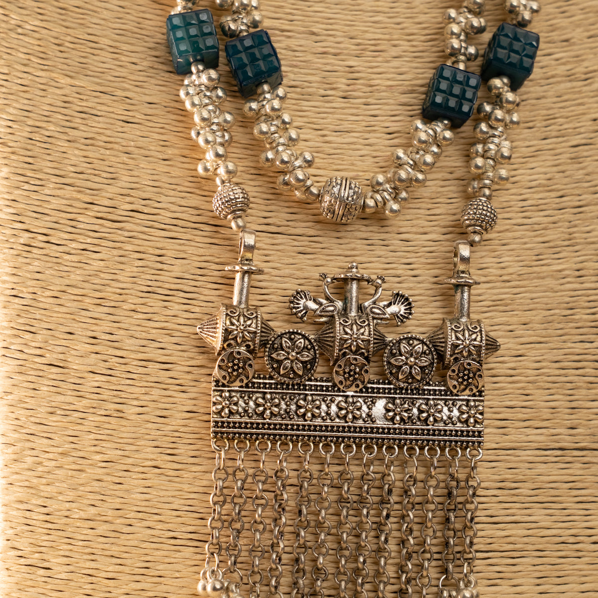 SKYLAR LAYERED OXIDIZED MALA/ NECKPIECE ML72