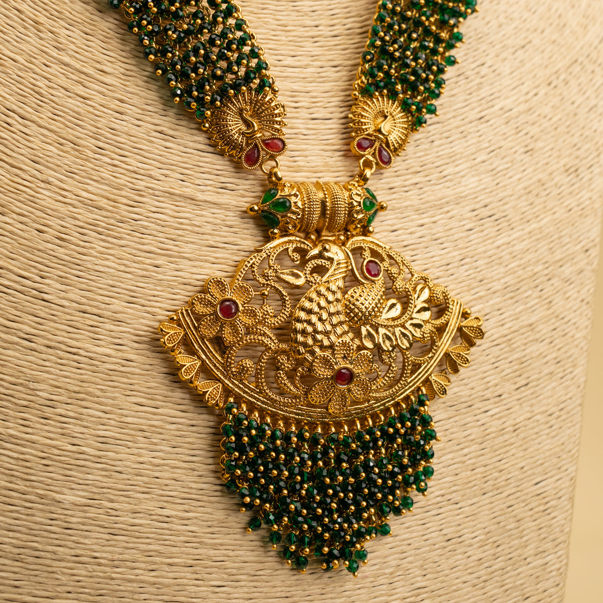 DHARIA GOLD TONED TEMPLE MALA/ NECKPIECE  ML76