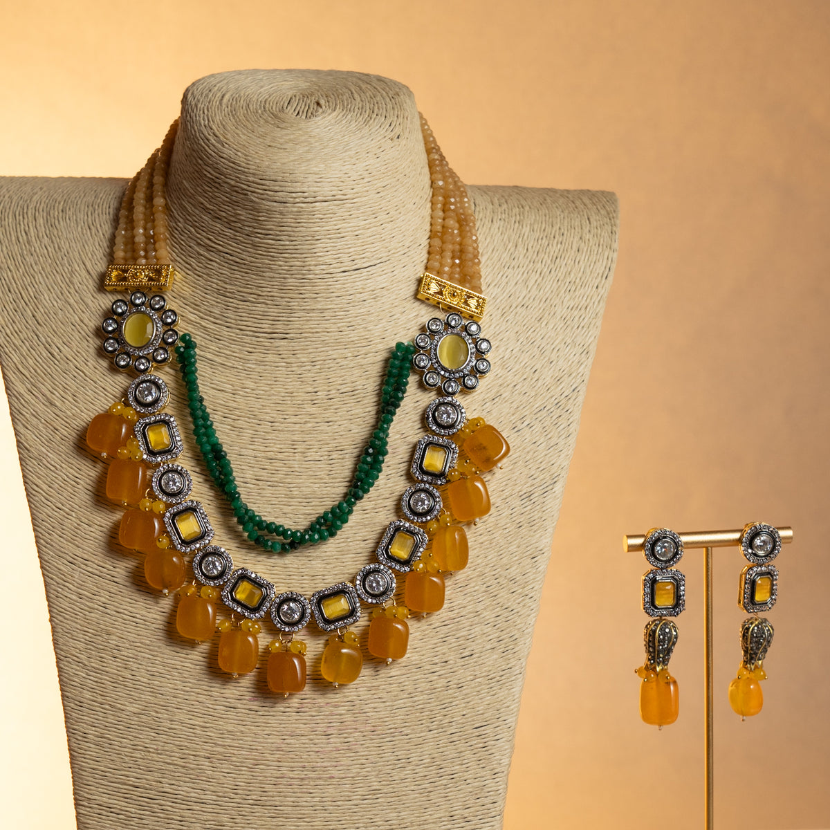 SHABNAM CLASSIC LAYERED HANDMADE NECKLACE NL40