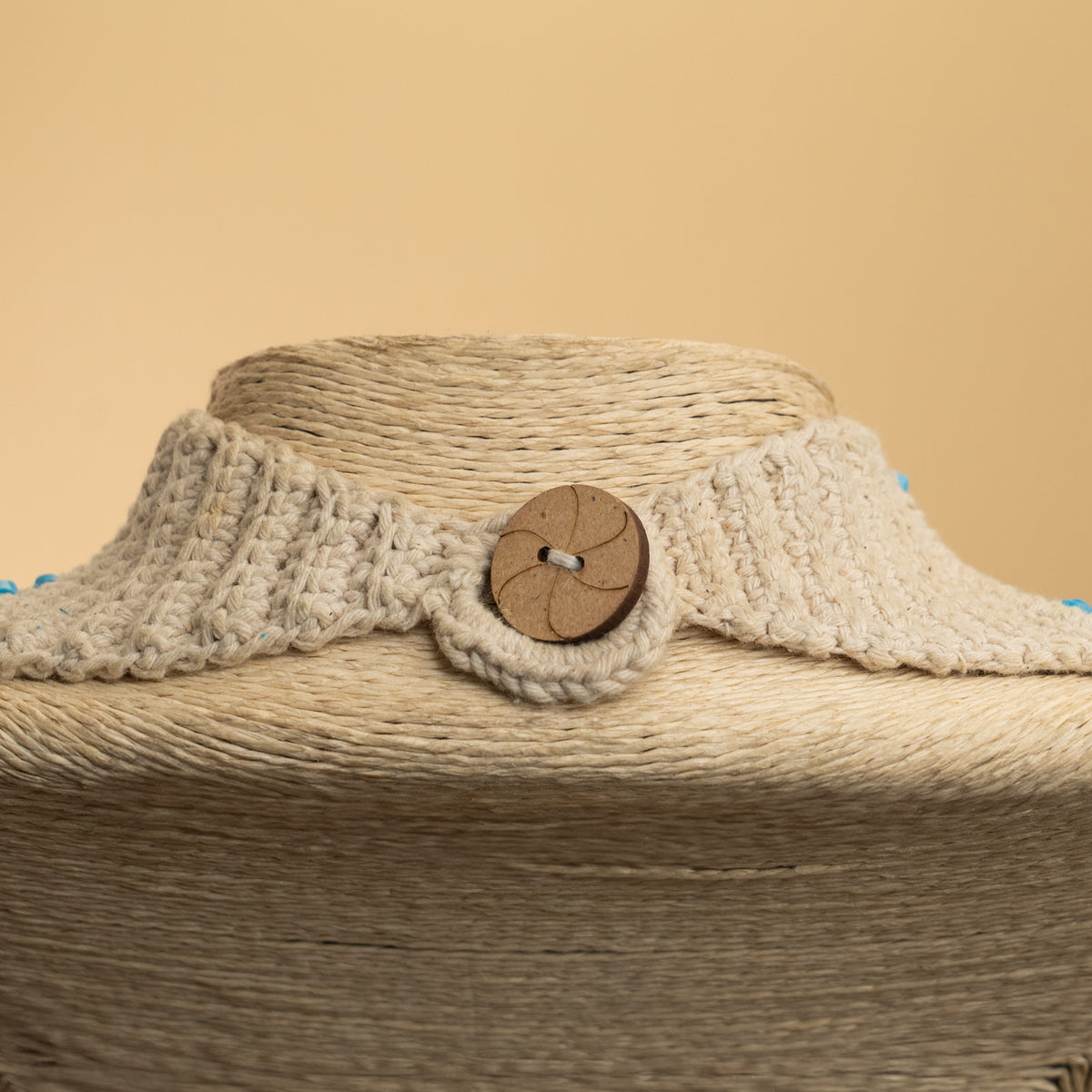 ZOEY FABRIC AND BEADS HANDMADE AND HANDSTICHED MALA/ NECKPIECE ML99