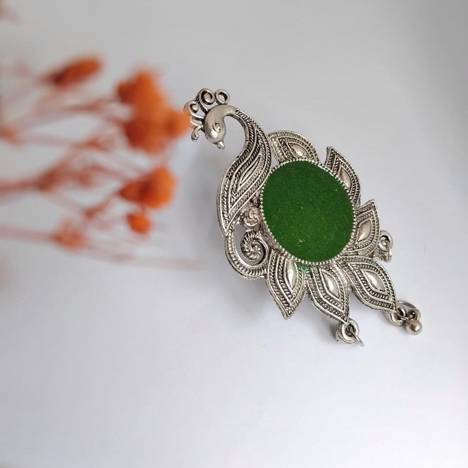 VIRALAYA OXIDIZED FINISH STONE RING R95