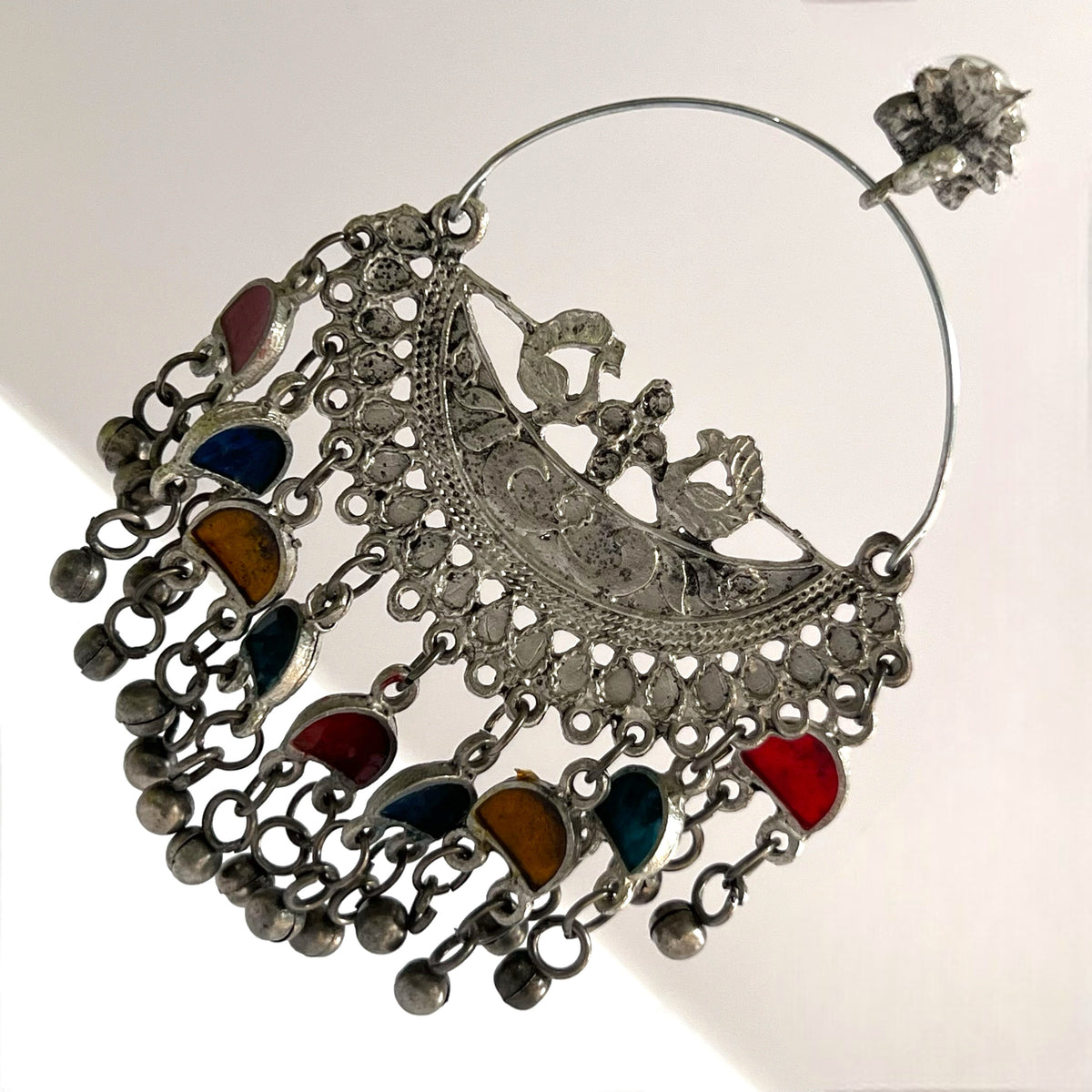 AYLA AFGHANI MEENA RAW AND RUSTIC AND VINTAGE LOOP EARRING AF52