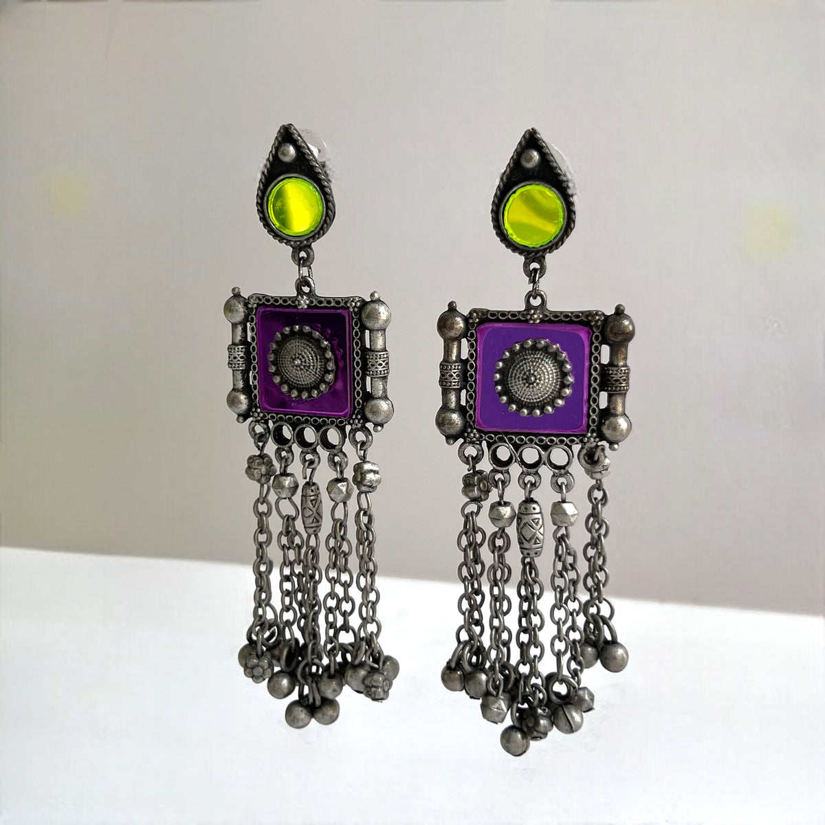 SAGA AFGHANI RAW AND RUSTIC AND VINTAGE JUMBO JHUMKAS AF29