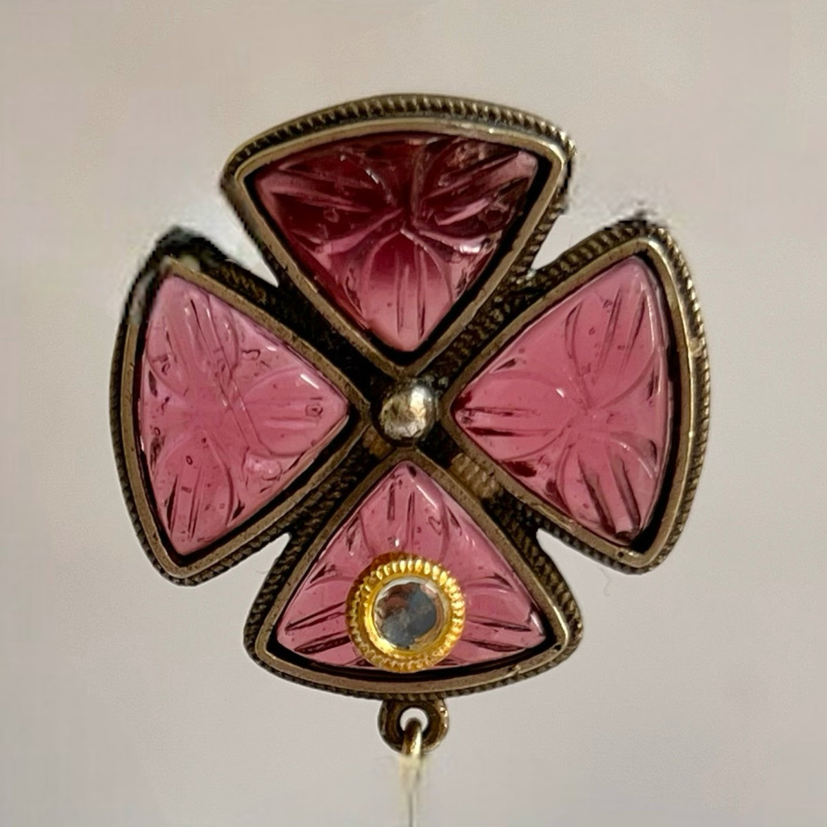 MASANI SILVER LOOK ALIKE DUAL-TONED SILVER POLISH HANDMADE JHUMKA ER573