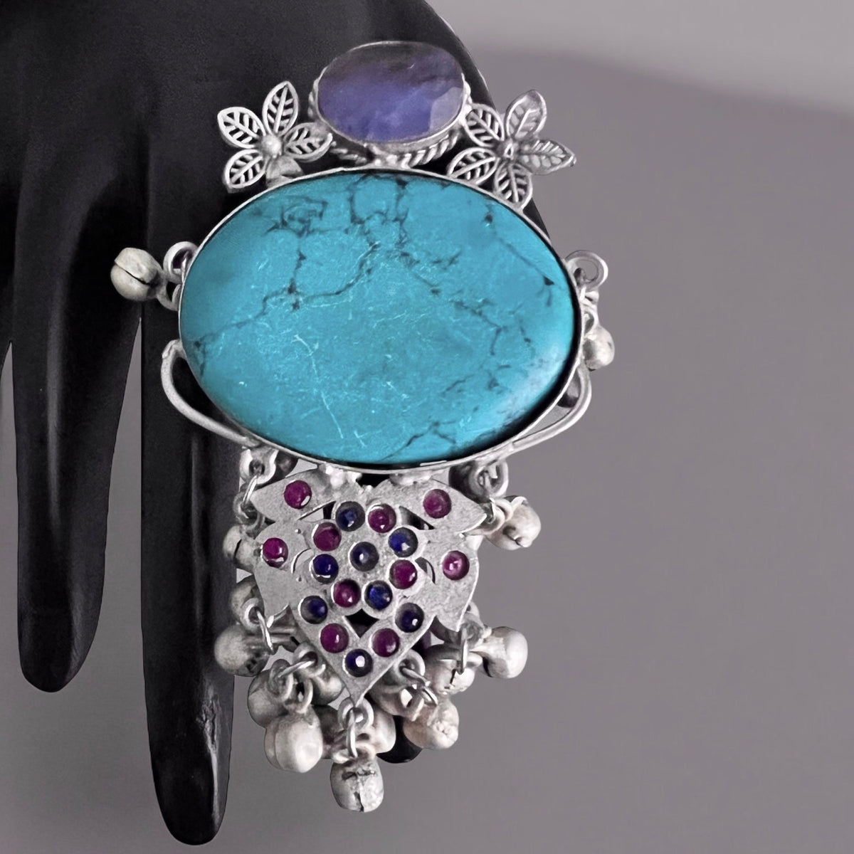 PITAPUE PREMIUM HANDMADE NATURAL STONES SILVER POLISH RING R315