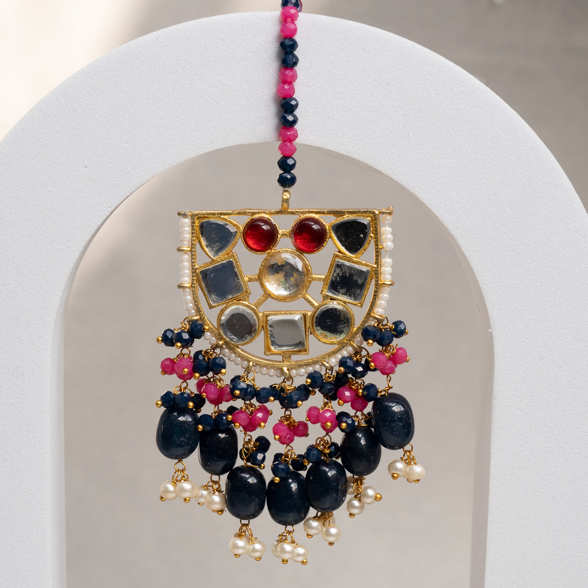 MILLA SEMI HANDMADE GLASSSTONE EARRINGS ER87