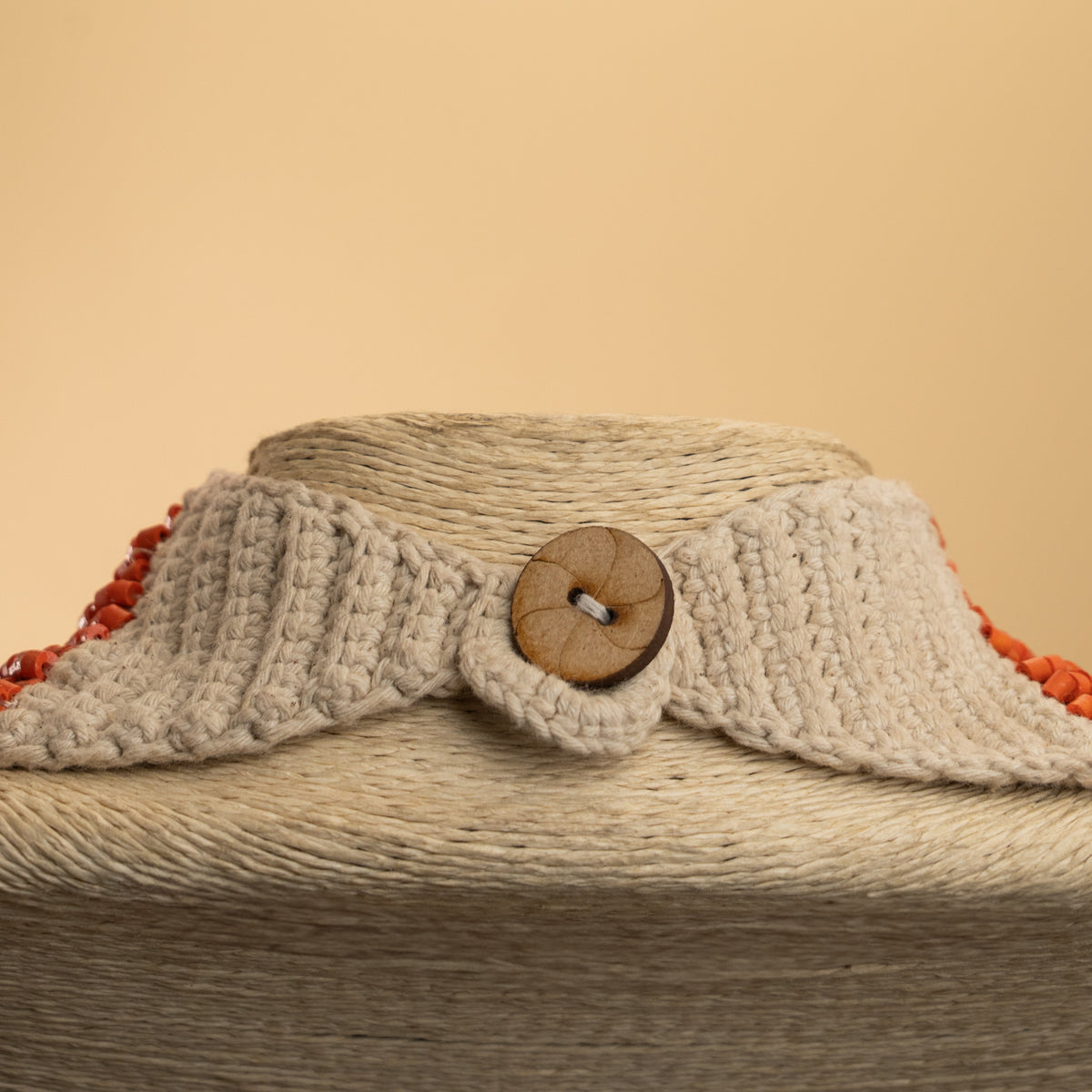 ZOEY FABRIC AND BEADS HANDMADE AND HANDSTICHED MALA/ NECKPIECE ML99