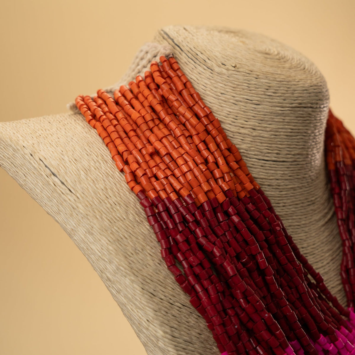 ZOEY FABRIC AND BEADS HANDMADE AND HANDSTICHED MALA/ NECKPIECE ML99