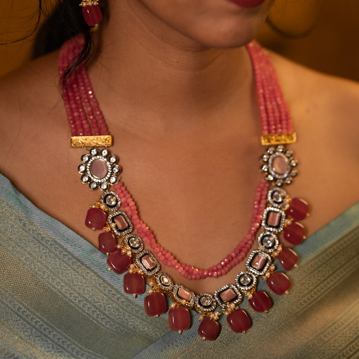 SHABNAM CLASSIC LAYERED HANDMADE NECKLACE NL40