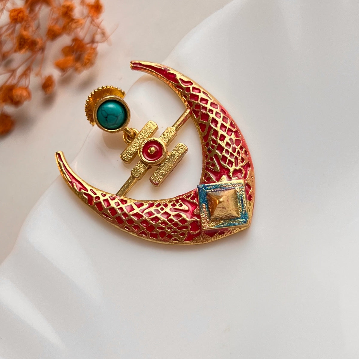 NIROSHA SEMI HANDMADE ANTIQUE EARRING/ DANGLER ER312