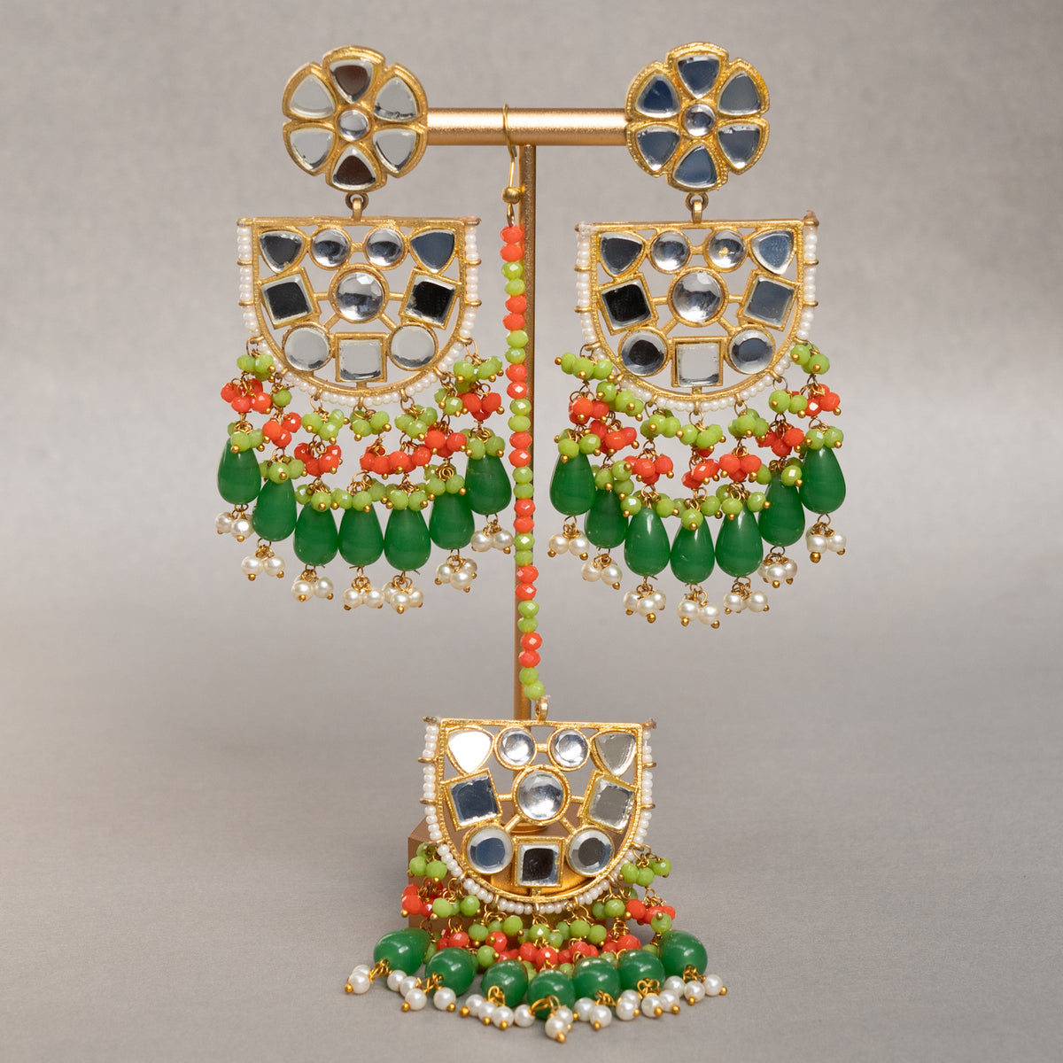 MILLA SEMI HANDMADE GLASSSTONE EARRINGS ER87