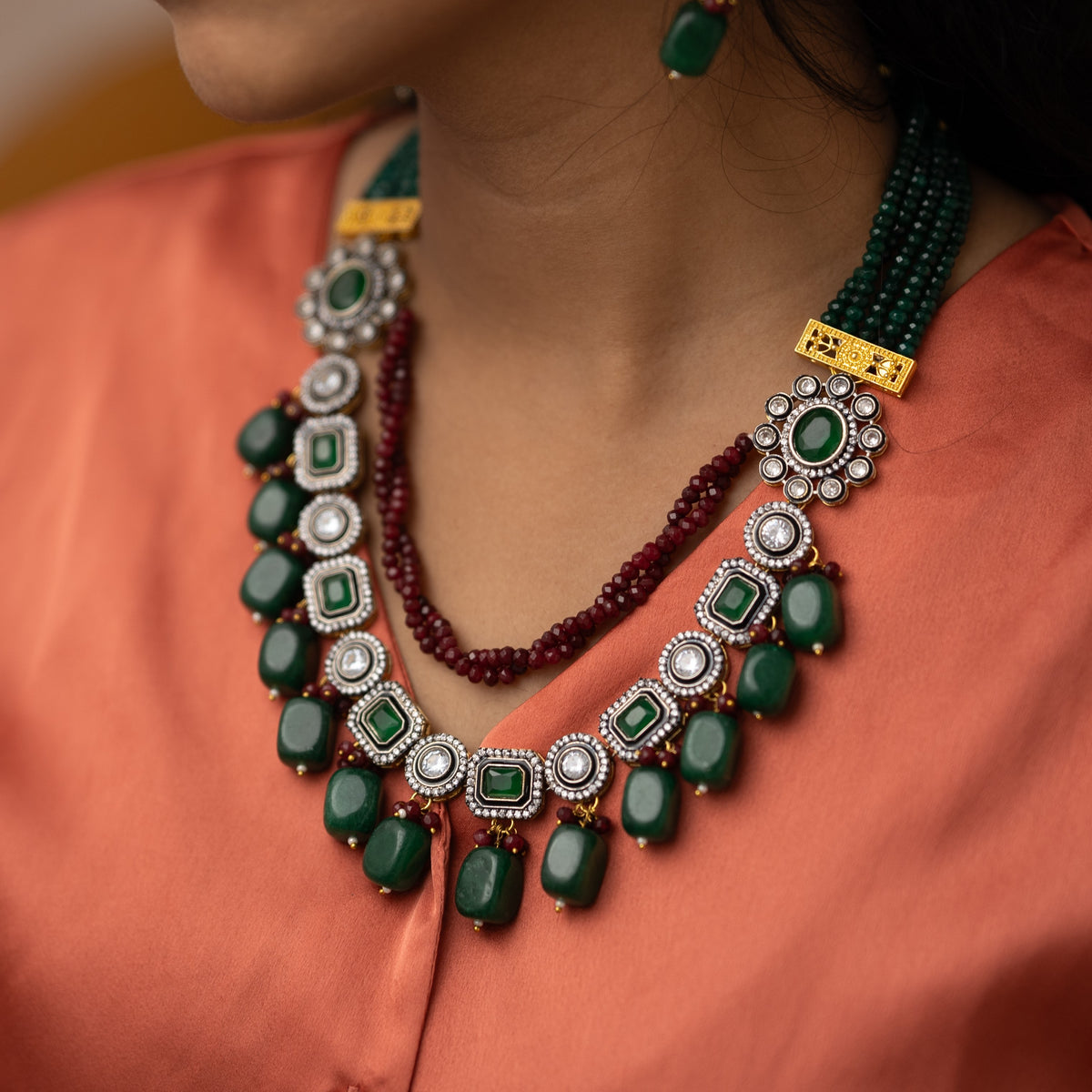 SHABNAM CLASSIC LAYERED HANDMADE NECKLACE NL40