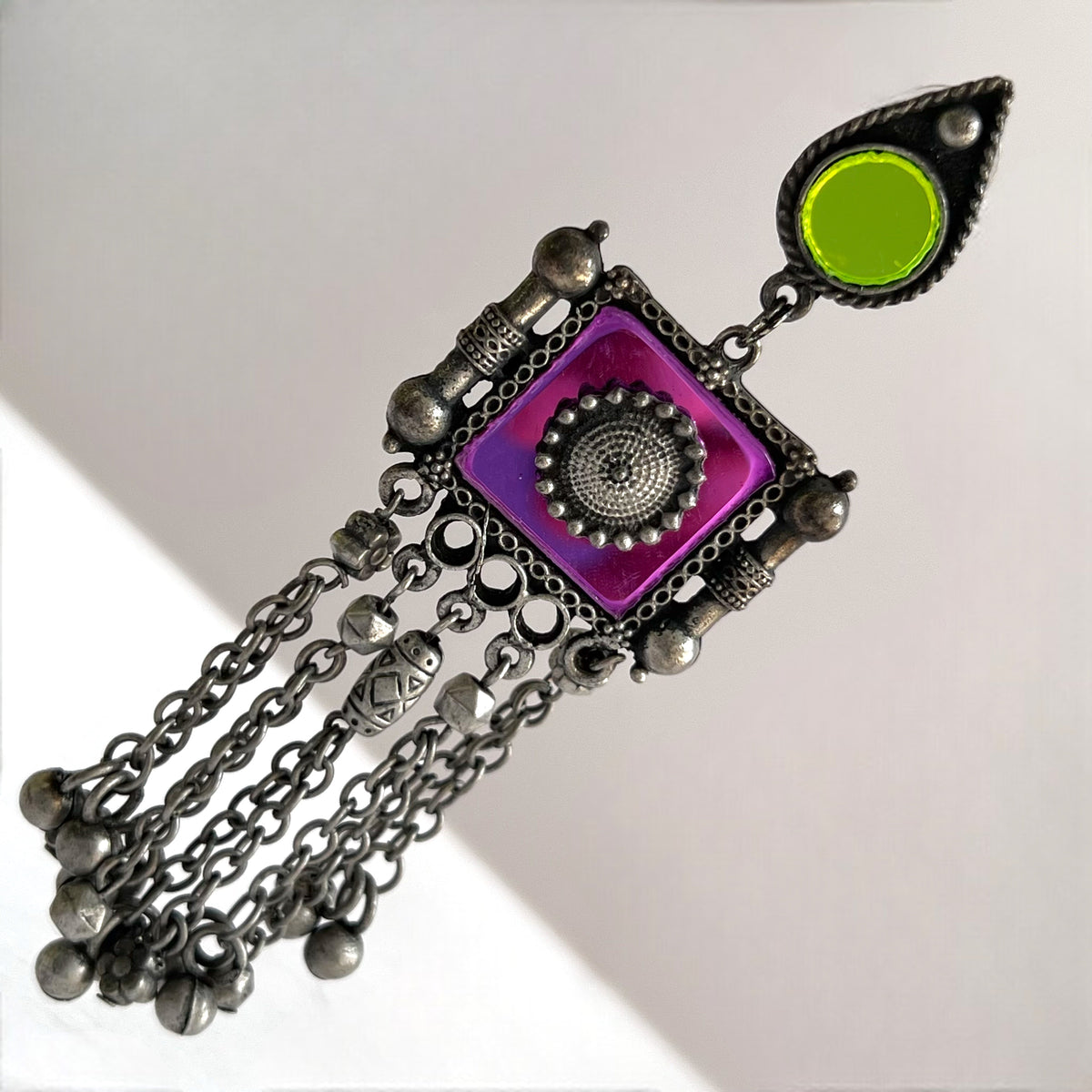 SAGA AFGHANI RAW AND RUSTIC AND VINTAGE JUMBO JHUMKAS AF29