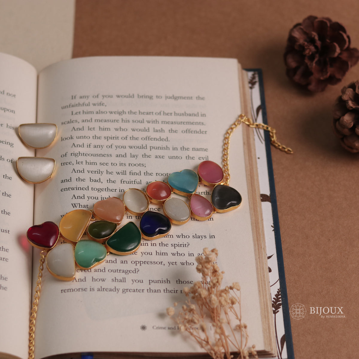 LUCY BIJOUX PREMIUM AND EXCLUSIVE HANDMADE CHOKER WITH EARRINGS CH121