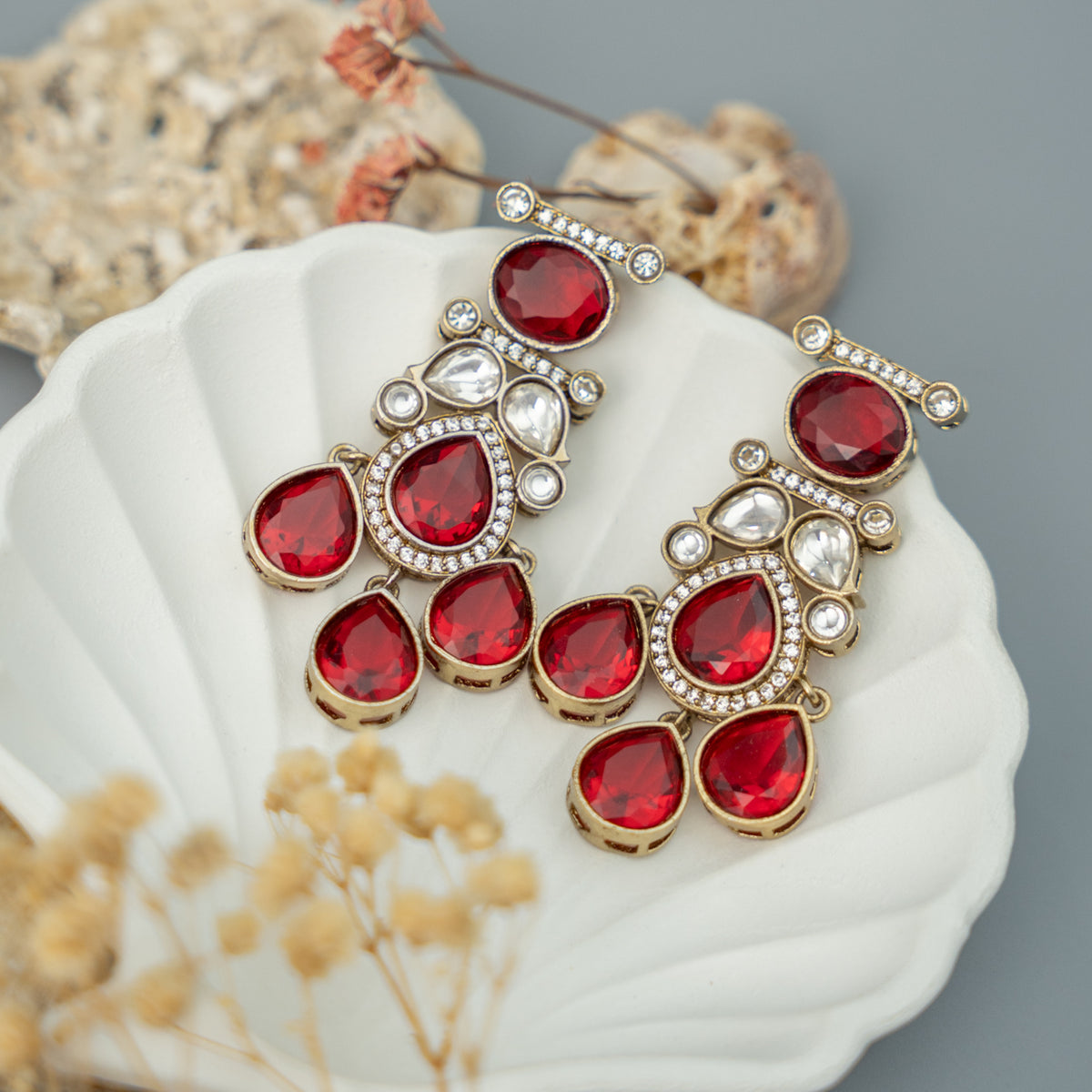 NOHA VISUAL PREMIUM SEMI HANDMADE VICTORIAN EARRINGS/DANGLER ER919