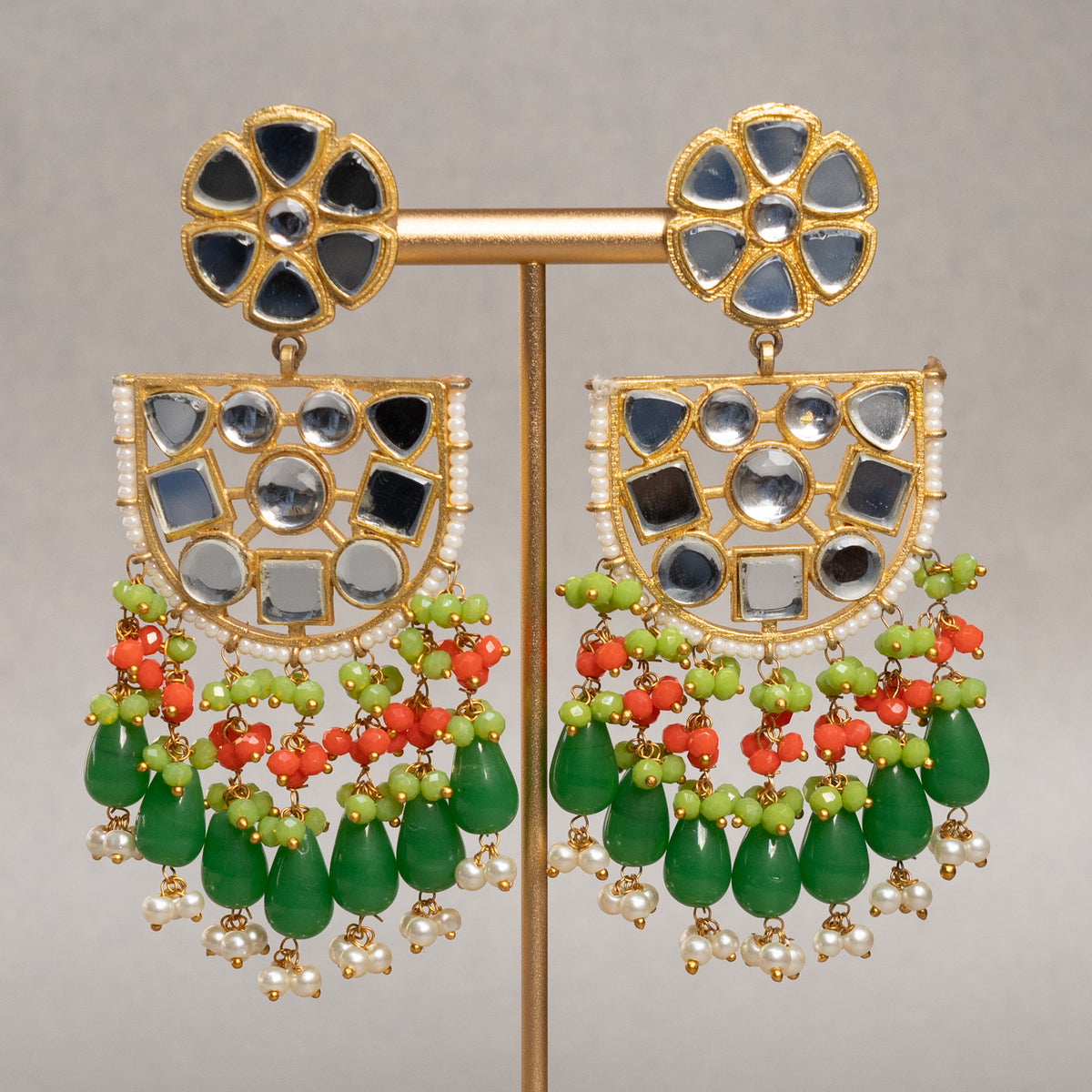 MILLA SEMI HANDMADE GLASSSTONE EARRINGS ER87