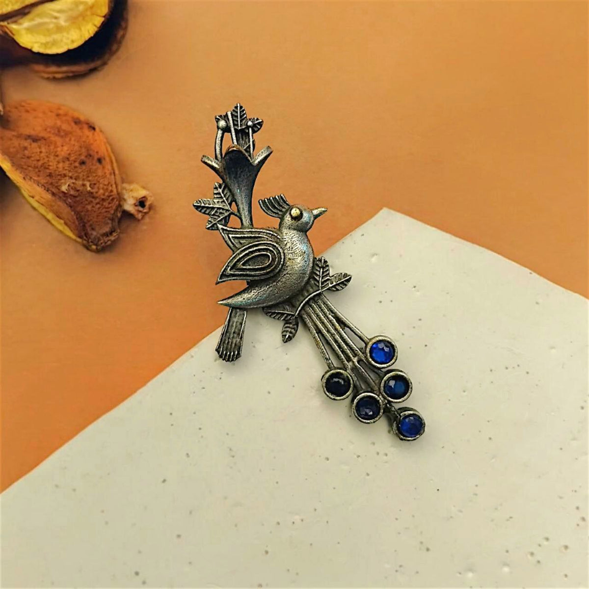 ORLINA SILVER LOOKALIKE ANTIQE FINISH EARRINGS ER446