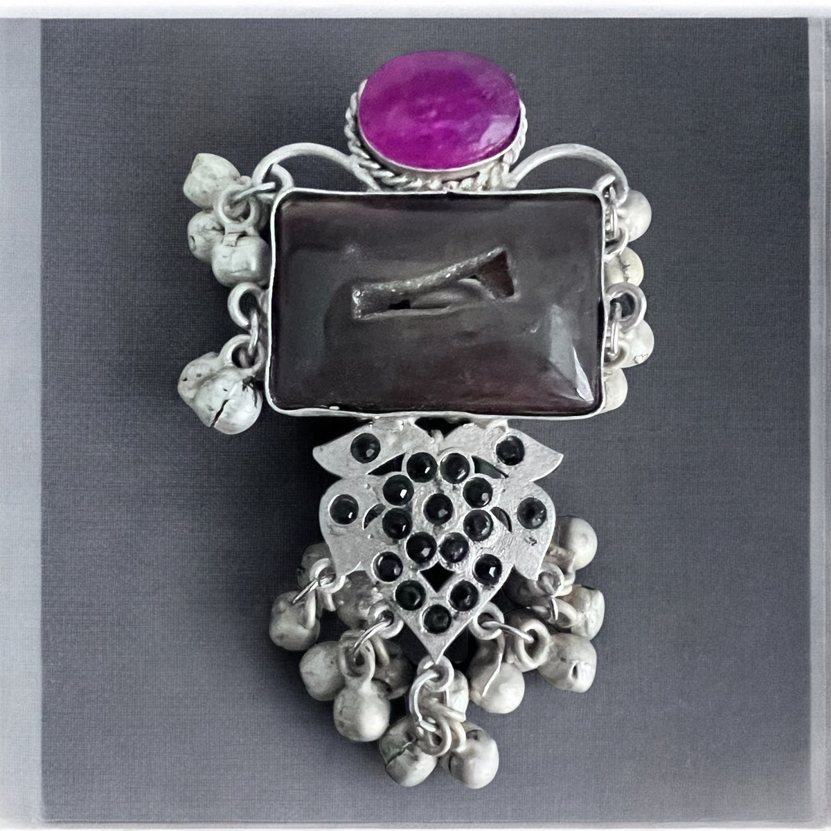 QWERTY PREMIUM HANDMADE NATURAL STONES SILVER POLISH RING R59 DESIGN 1