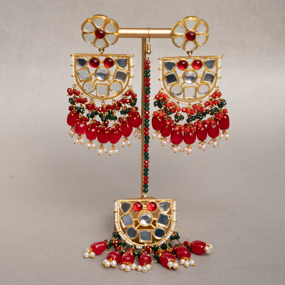 MILLA SEMI HANDMADE GLASSSTONE EARRINGS ER87