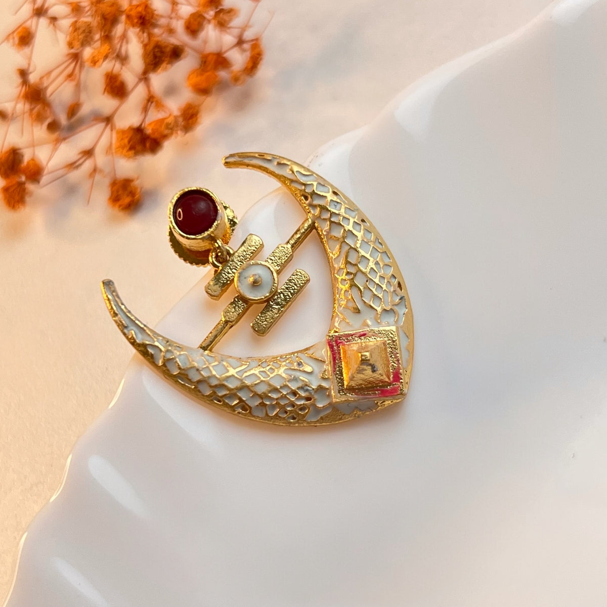 NIROSHA SEMI HANDMADE ANTIQUE EARRING/ DANGLER ER312