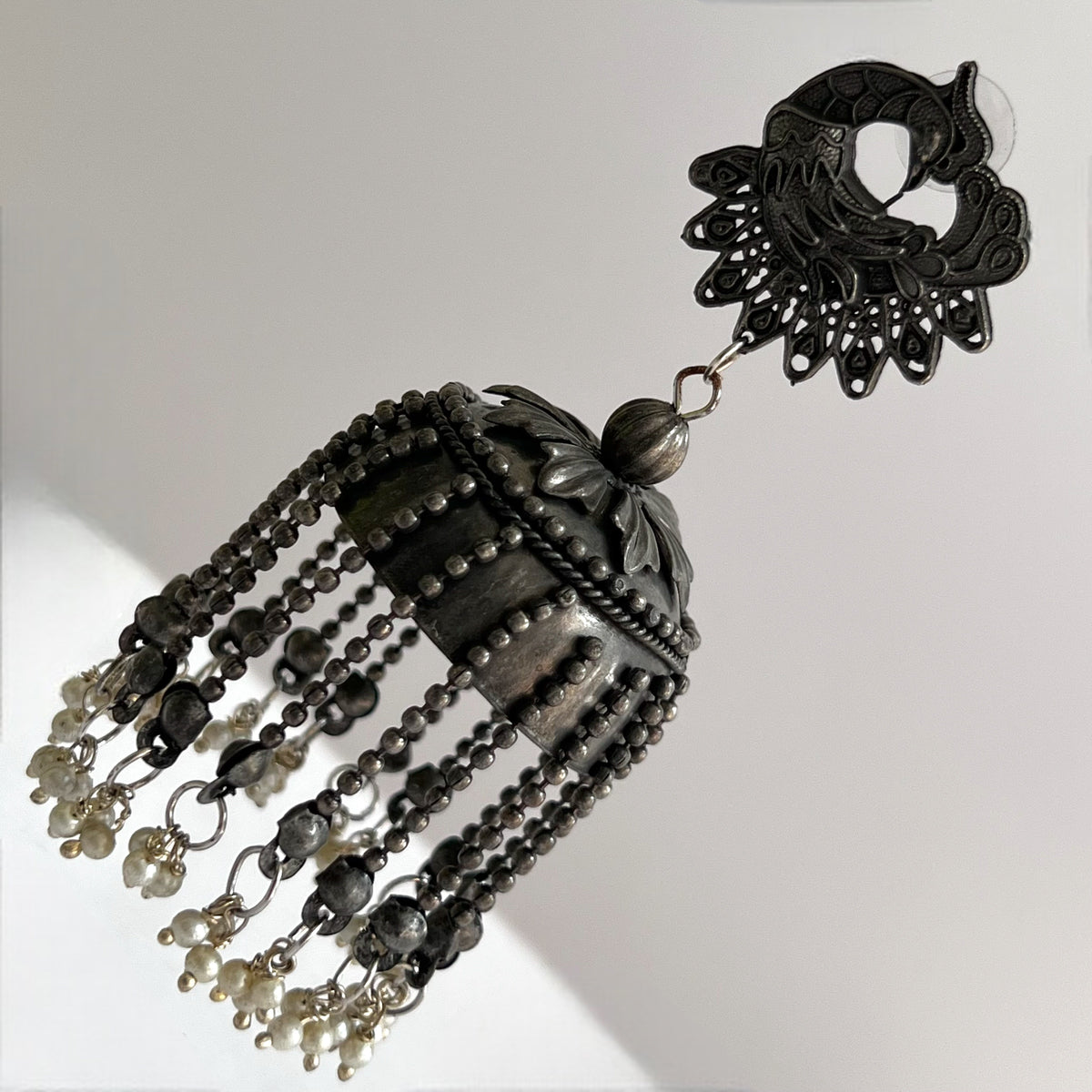 DAINTY DROPLETS AFGHANI RAW AND RUSTIC AND VINTAGE JUMBO JHUMKAS AF26