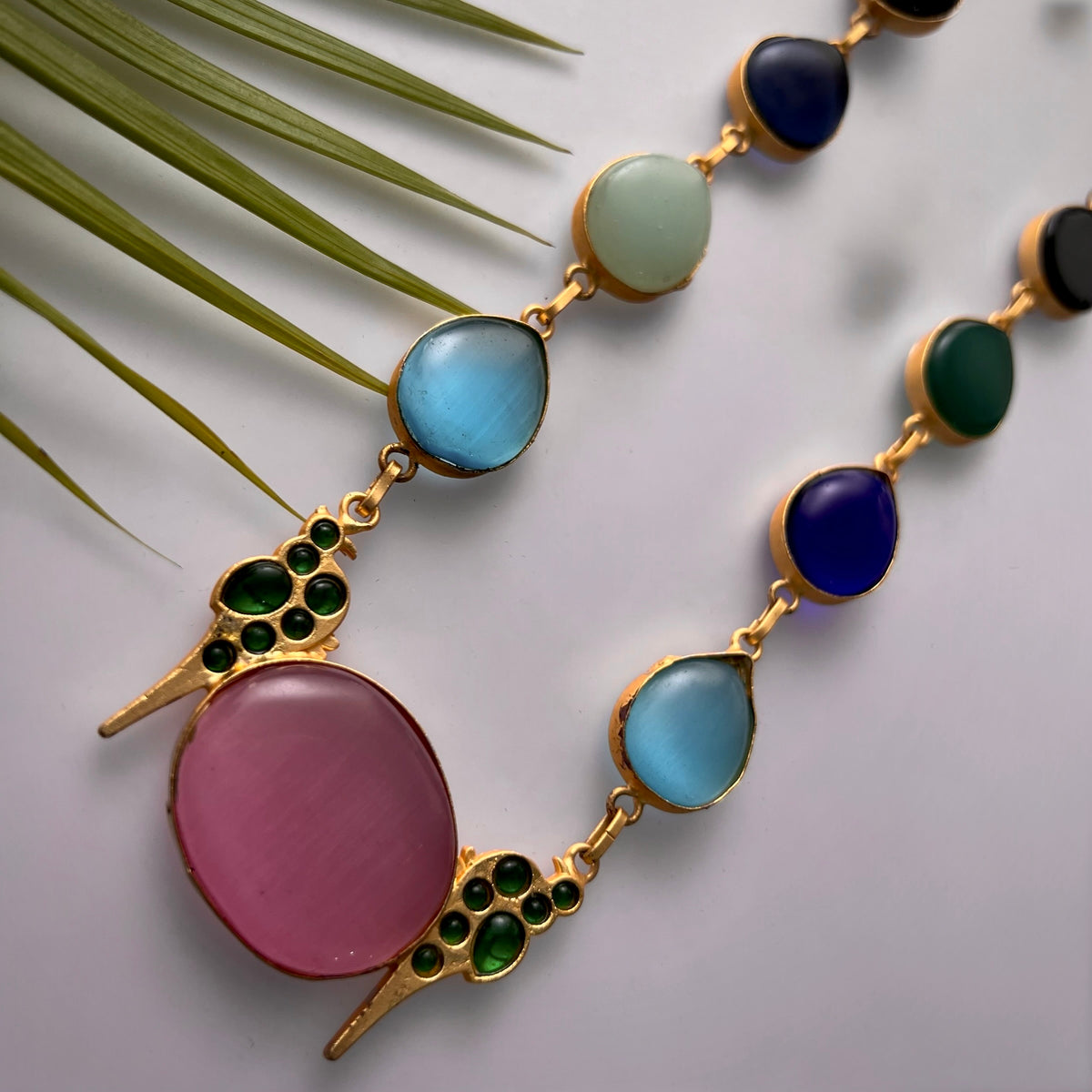 ROXANIA SET RING EARRING AND NECKLACE HANDMADE GOLD TONED PREMIUM NECKLACE/NECKPIECE EARRING SET NL30